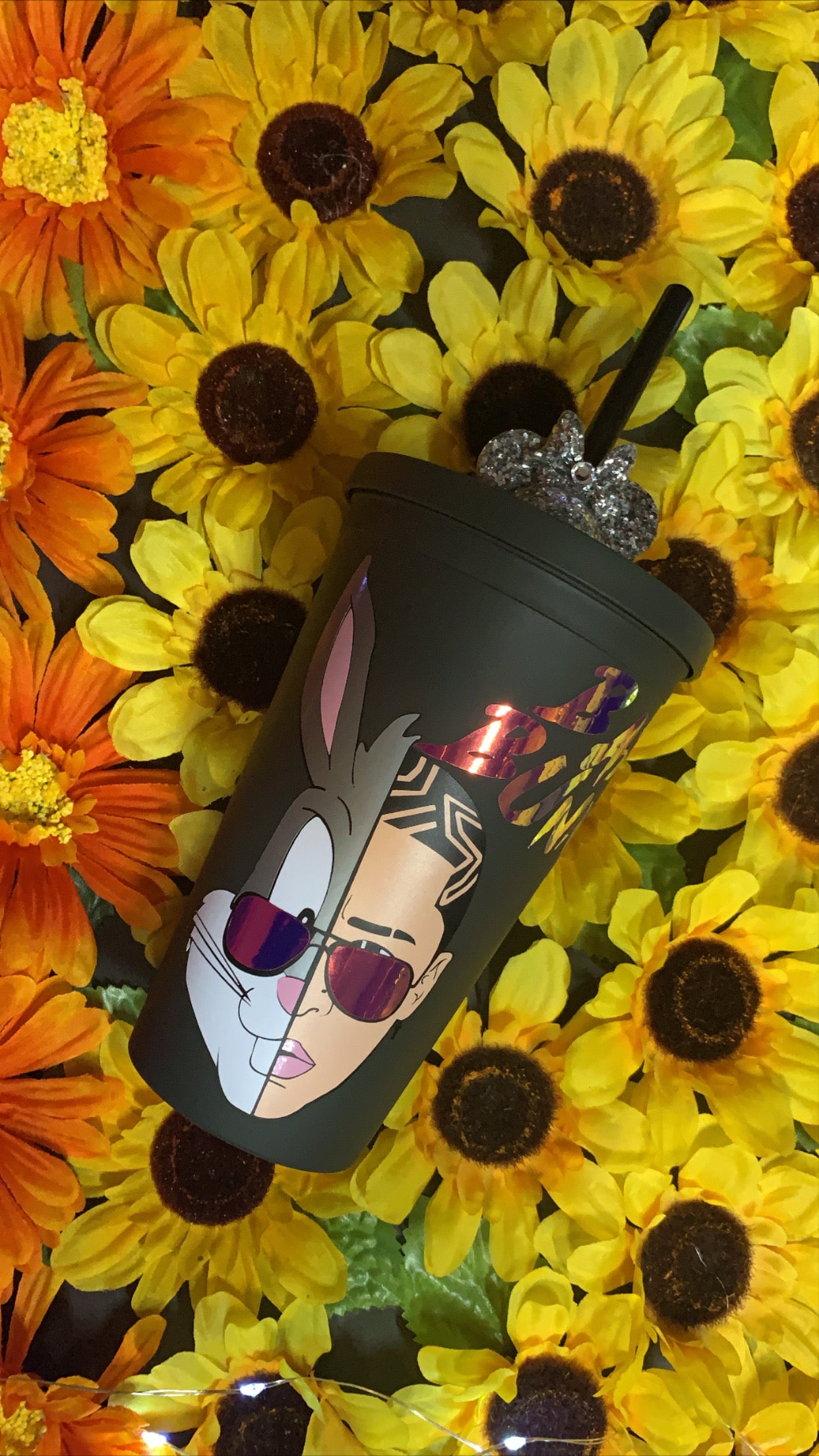 Matte Black Bad Bunny Cup